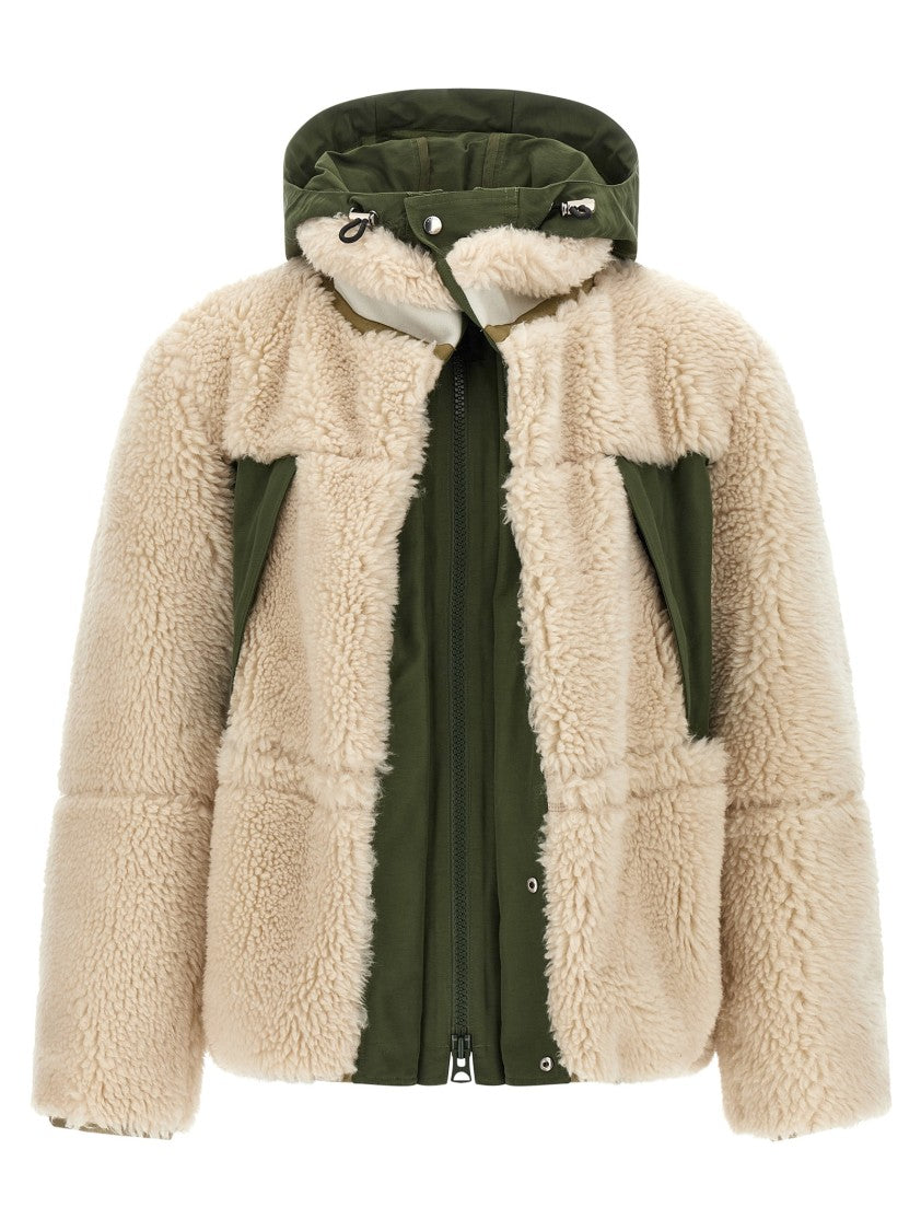 Sacai Faux Shearling Parka