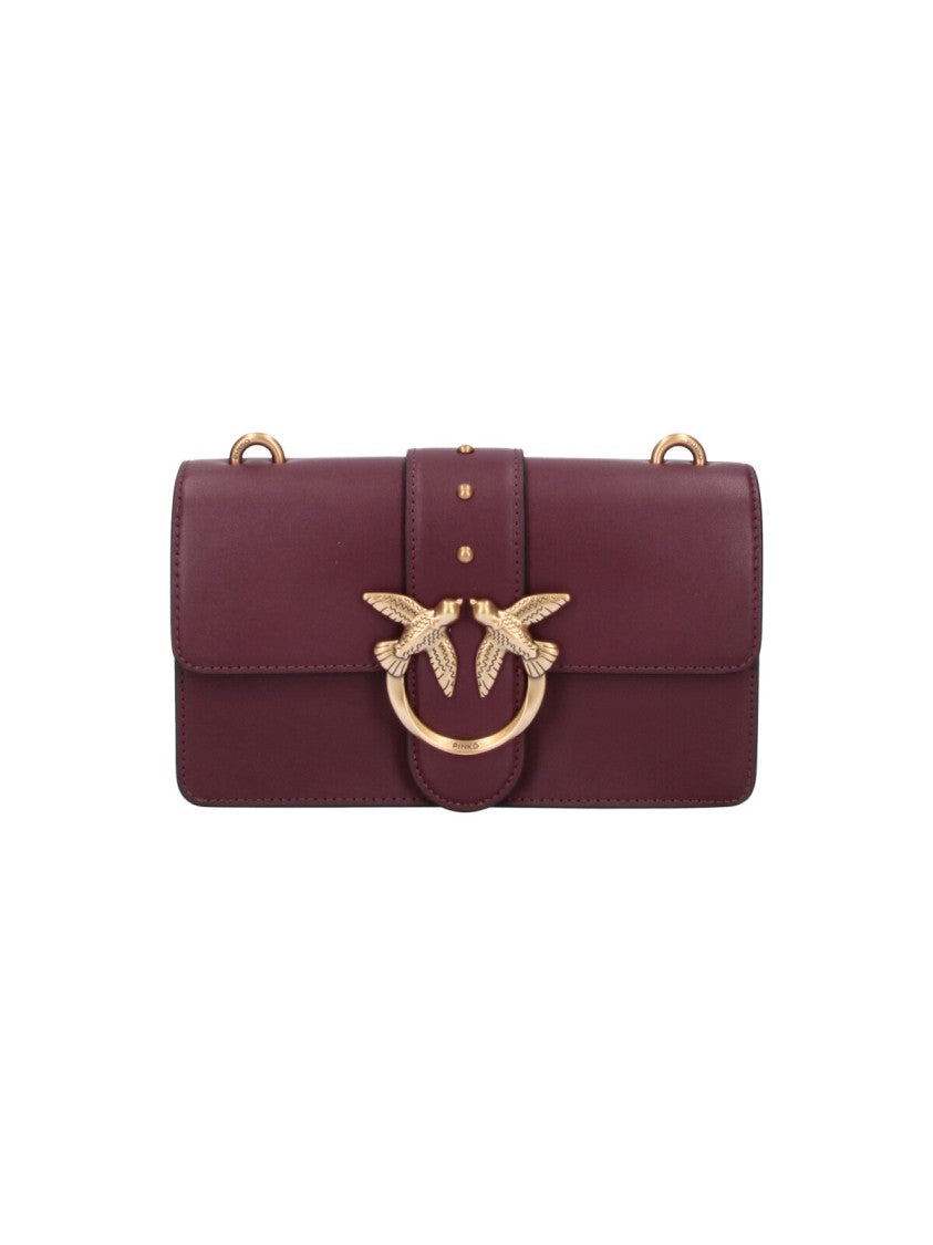 Pinko Mini Love One Shoulder Bag With Gold-Tone Love Birds Buckle