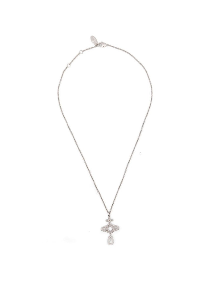Vivienne Westwood Orb Pendant Necklace With Sparkling Stones
