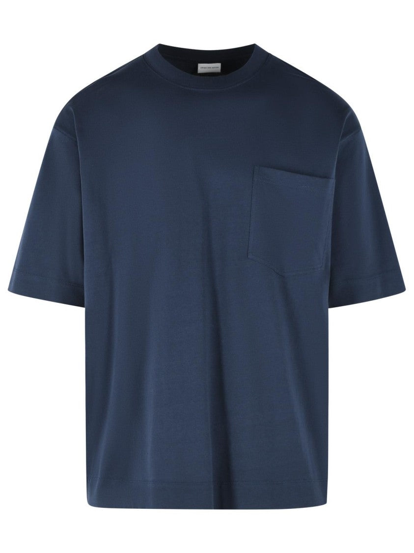 Dries Van Noten 'Heso' Navy Cotton T-Shirt