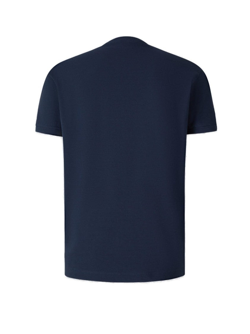 Dsquared2 Dark Blue Casual Short Sleeve T-Shirt With Bold Logo