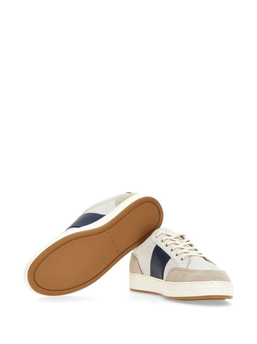 Hogan White Sneakers With Perforated And Smooth Textures