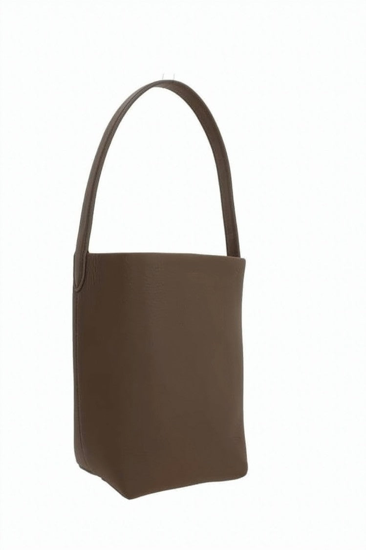 The Row Textured Calf Leather Tote Bag With Embossed Branding