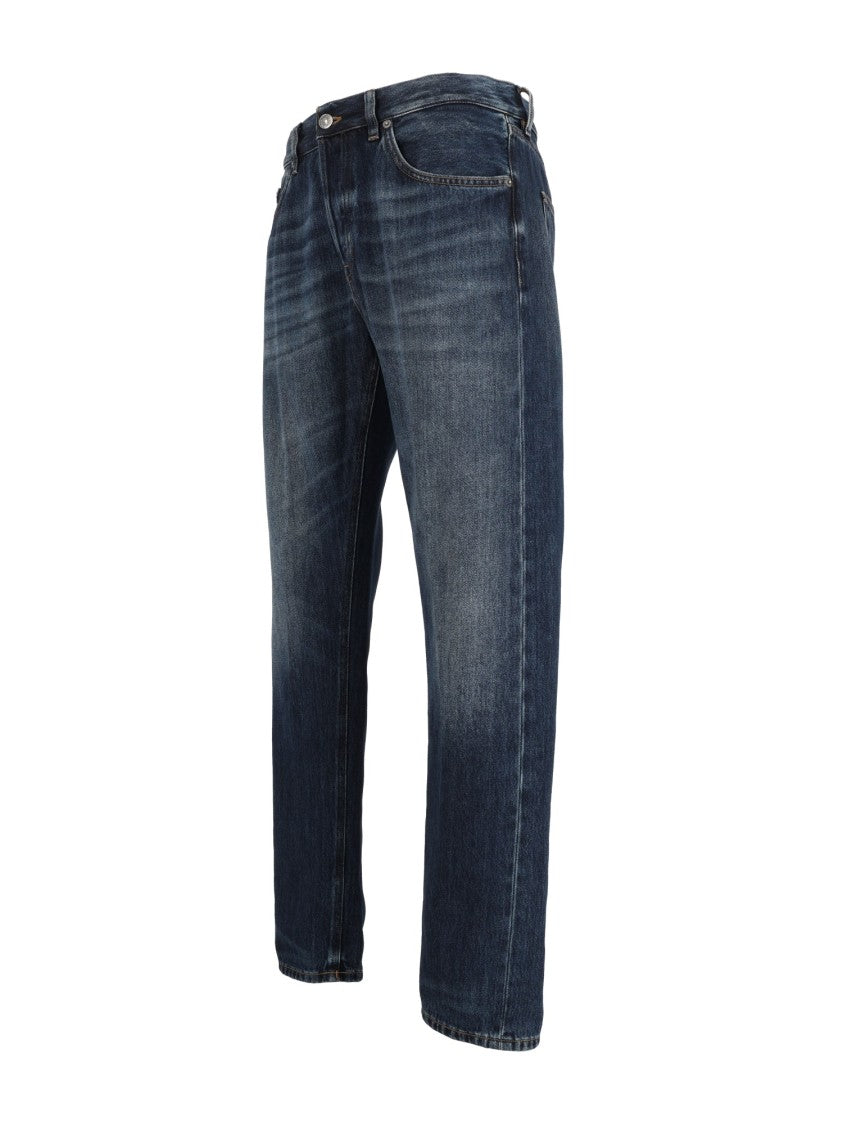 Dondup Classic Straight-Leg Jeans With Vintage Wash Texture