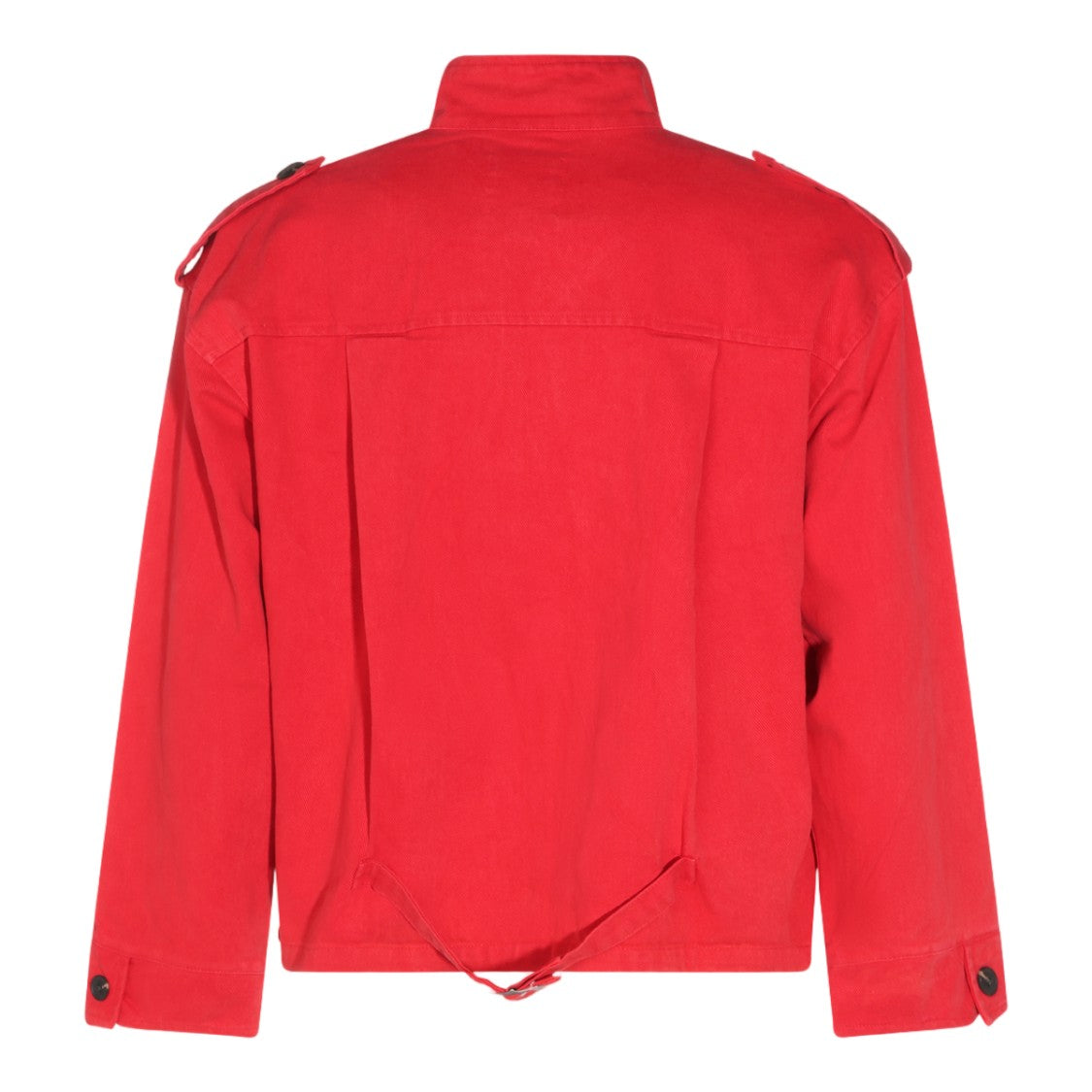Found Structured Red Jacket With Toggle Closures