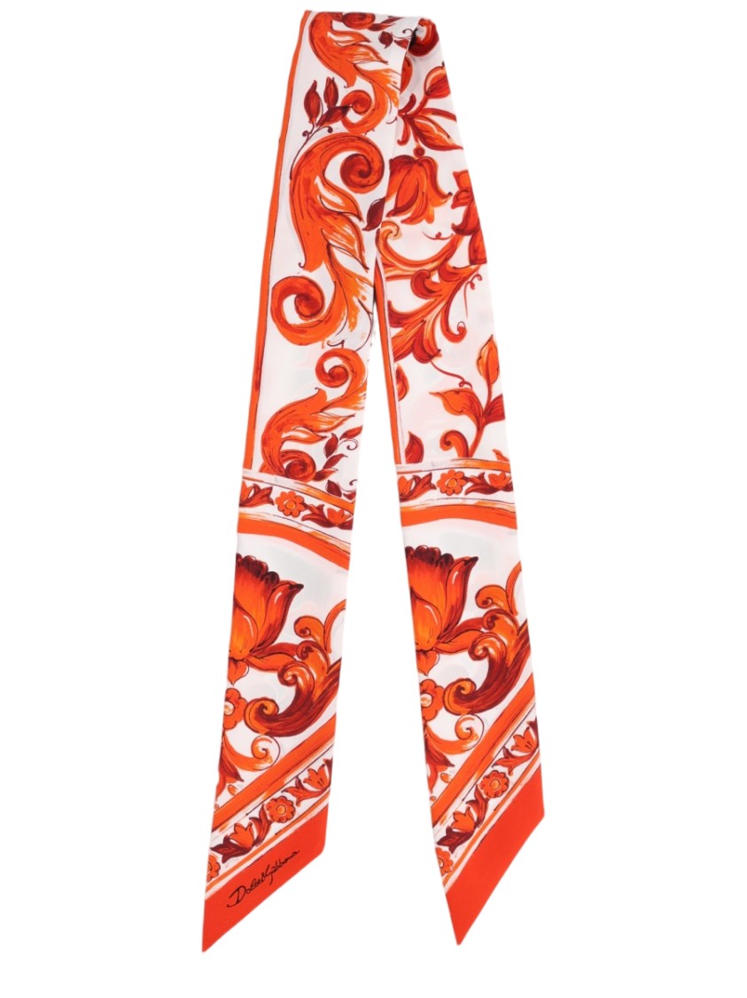 Dolce & Gabbana Baroque Print Silk Twill Scarf