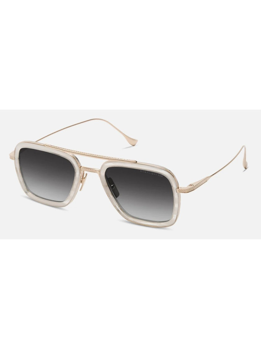 Dita Bold Square Frame Sunglasses With Metallic Accents