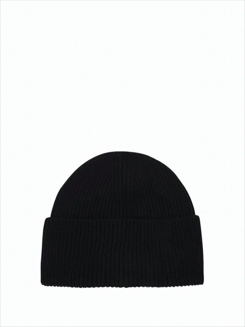 Moncler Ribbed Knit Beanie With Folded Cuff
