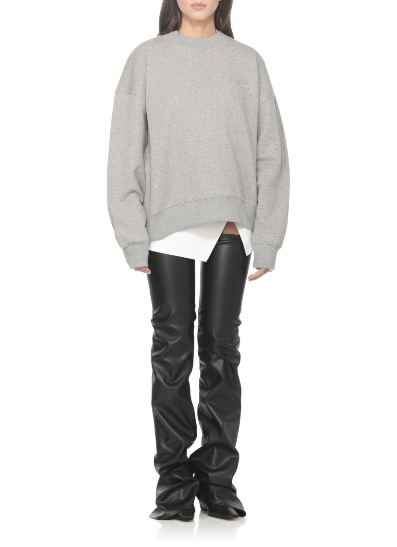 The Attico Relaxed Fit Cotton Sweatshirt With Front Relief Logo