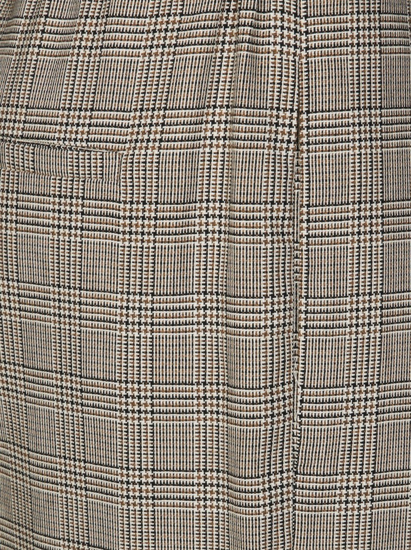8Pm Mary-A Low-Rise Wide-Leg Check Trousers