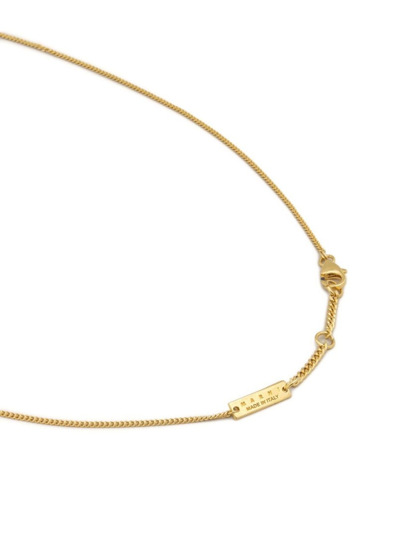 Marni Bijoux Oro Necklace With Irregular Pearl Design