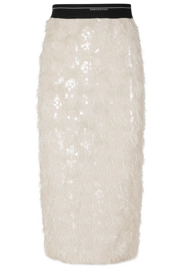 Semi Couture Butter Bindy Sequined Polyester Midi Skirt