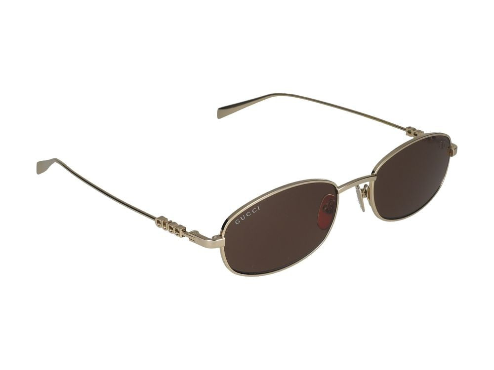 Gucci Gold Gold Metal Frame Sunglasses