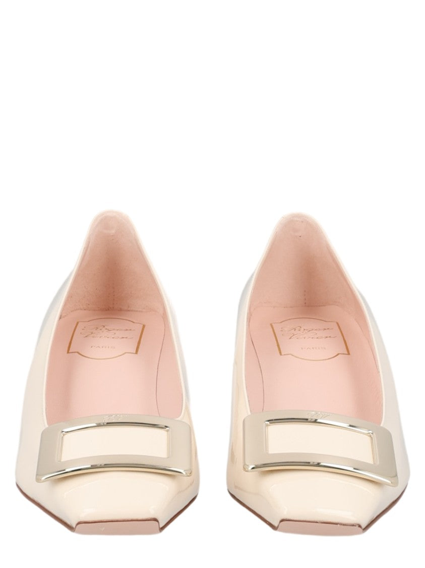 Roger Vivier Belle Vivier Square Toe Patent Calfskin Pumps