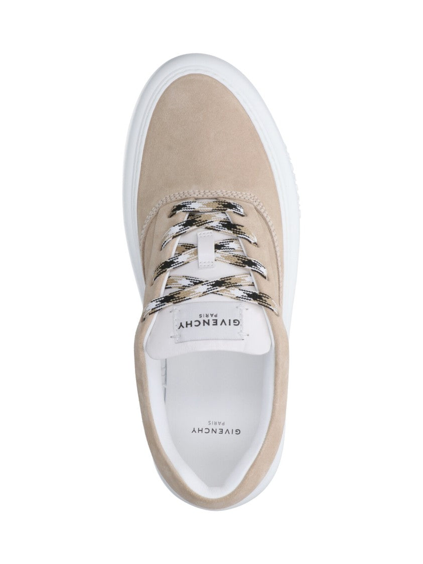 Givenchy Sleek Low-Top Sneakers In Beige Suede