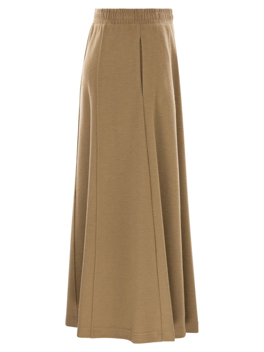 Max Mara Circeo - Jersey Skirt With Draped Effect