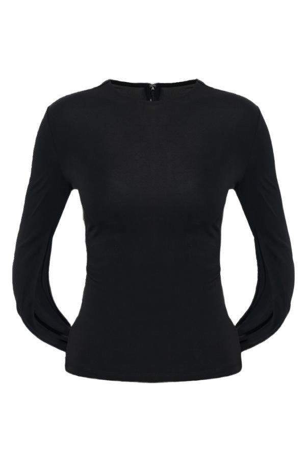 Alexander Wang Long-Sleeved Top With Draped Back Sleeves