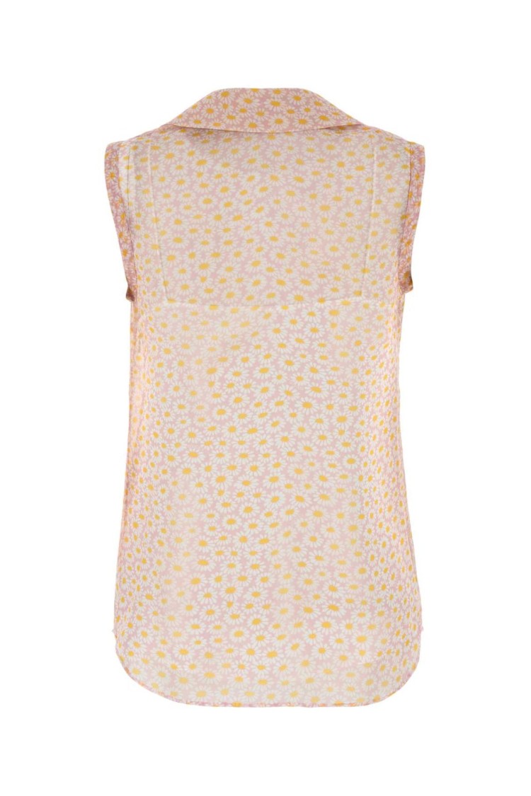 Gucci Semi-Sheer Sleeveless Blouse