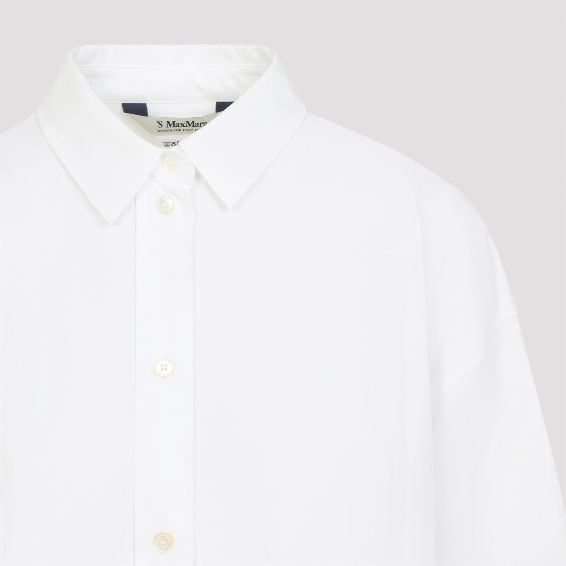 Max Mara White Long-Sleeve Cotton Shirt