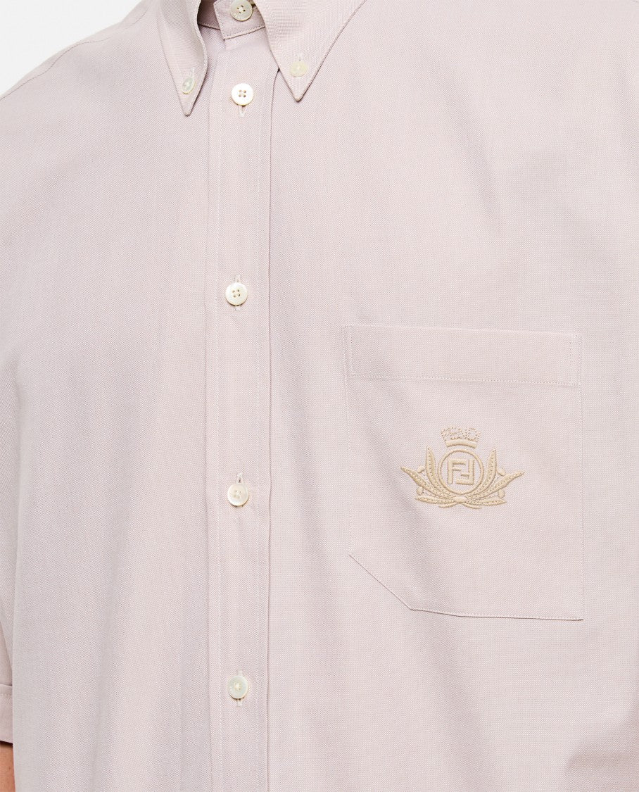Fendi Beige Fendi Shirt With Embroidered Logo