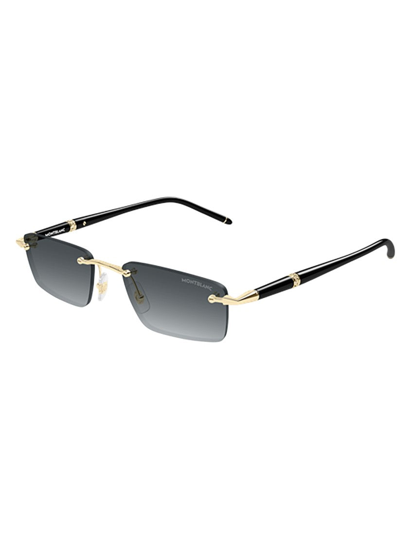 Montblanc Rimless Gradient Sunglasses With Gold Accents