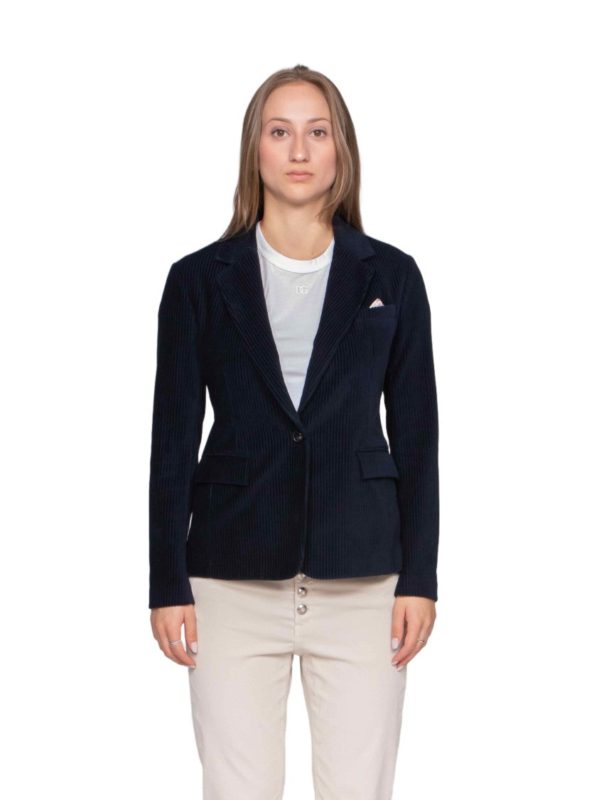 Circolo 1901 Tailored Single-Button Jacket With Notched Lapel And Flap Pockets