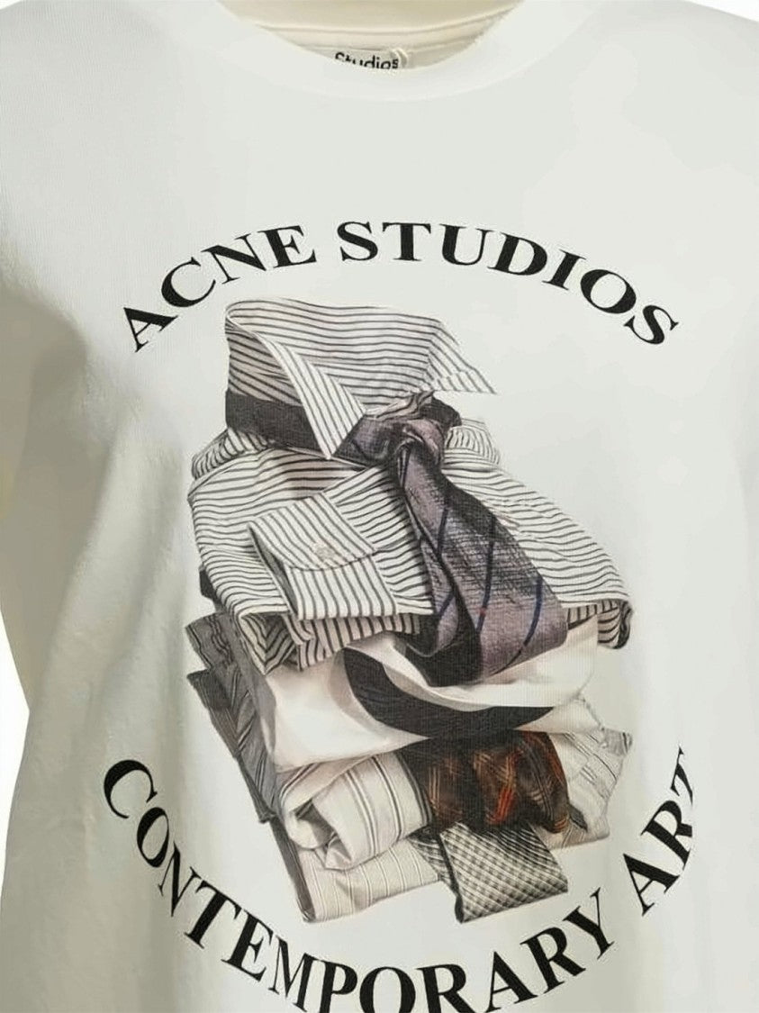Acne Studios Relaxed-Fit White Cotton T-Shirt