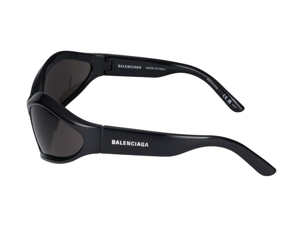 Balenciaga Black Bb0314s Bold Angular Frame Sunglasses