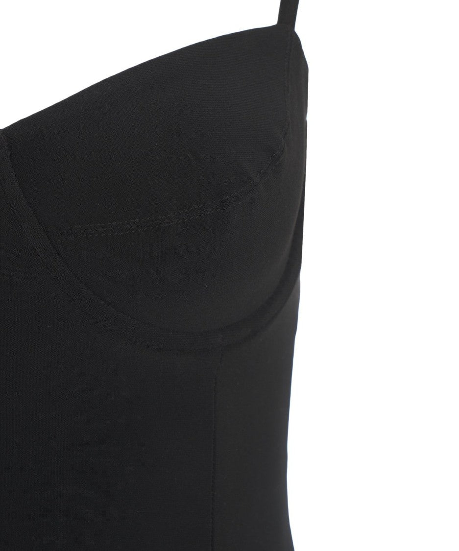 Norma Kamali Fitted Mini Dress With Sweetheart Neckline