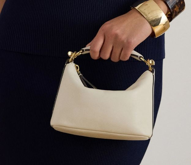 Lauren Ralph Lauren Mini Blaike Bag In Smooth Nappa Leather With Brass Accents