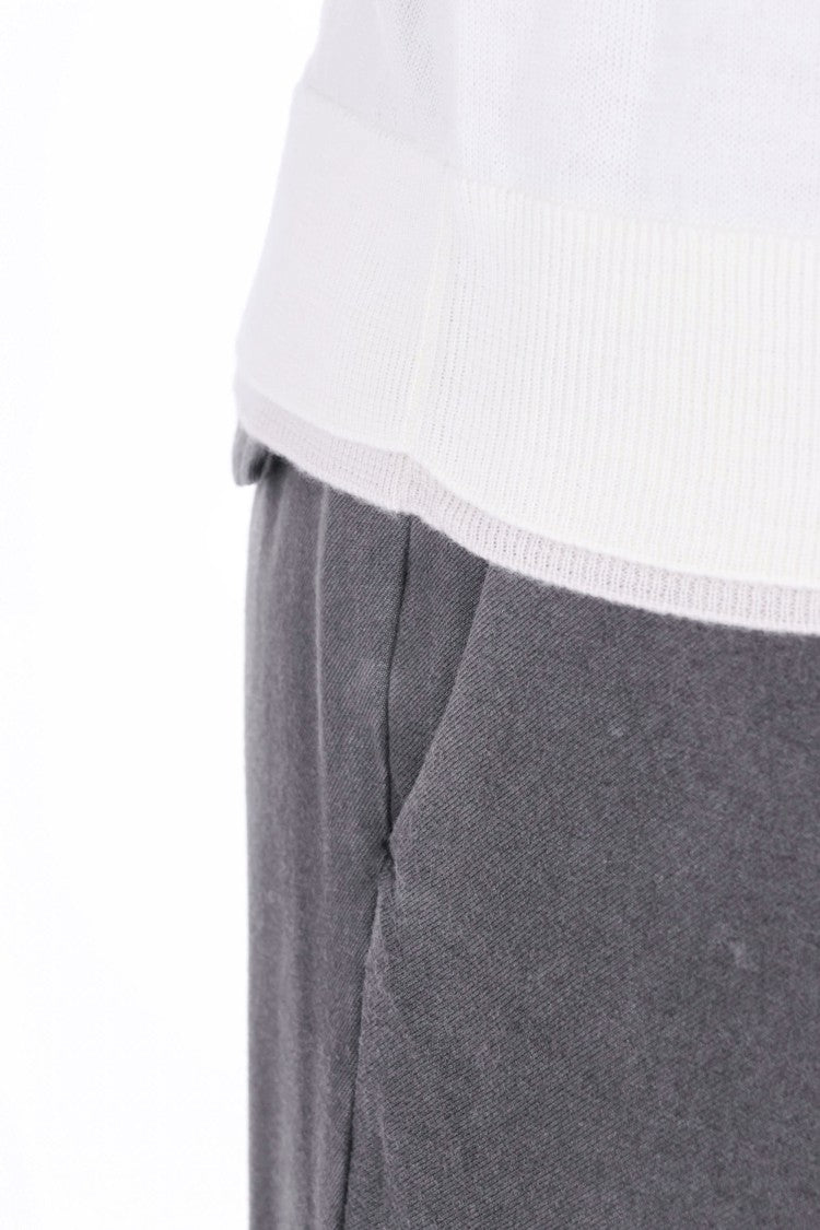 Eleventy Wool Crewneck Sweater With Double Trim
