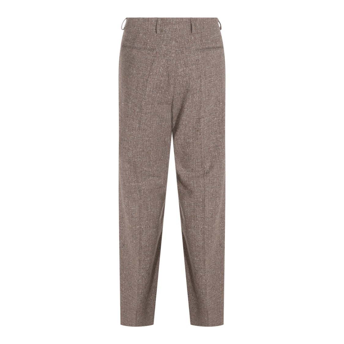 Valentino Tailored Sand Wool Trousers With Straight Leg