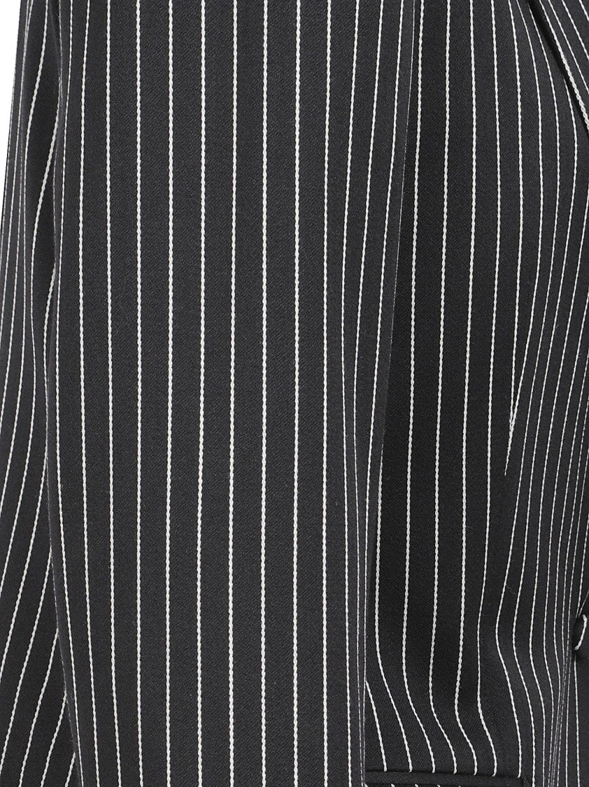 Tom Ford Tailored Black Pinstripe Jacket With Notched Lapel