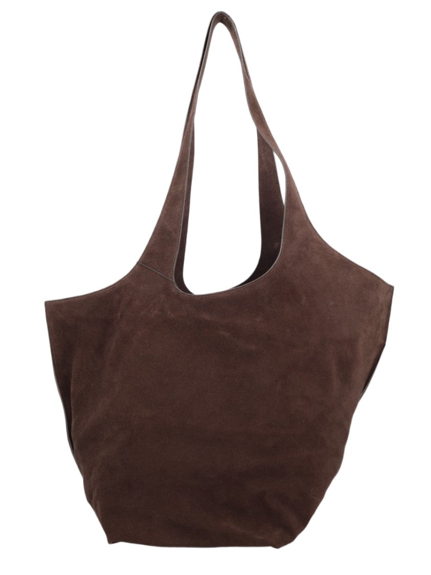 The Attico Spacious Suede Shoulder Bag With Comfortable Straps