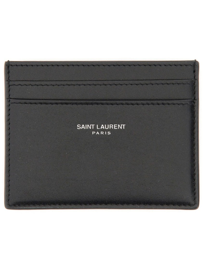 Saint Laurent Rectangular Cardholder In Smooth Calf Leather