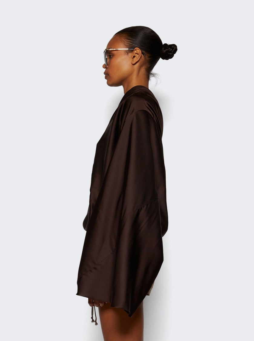 Rick Owens One Sleeve Top Mahogany