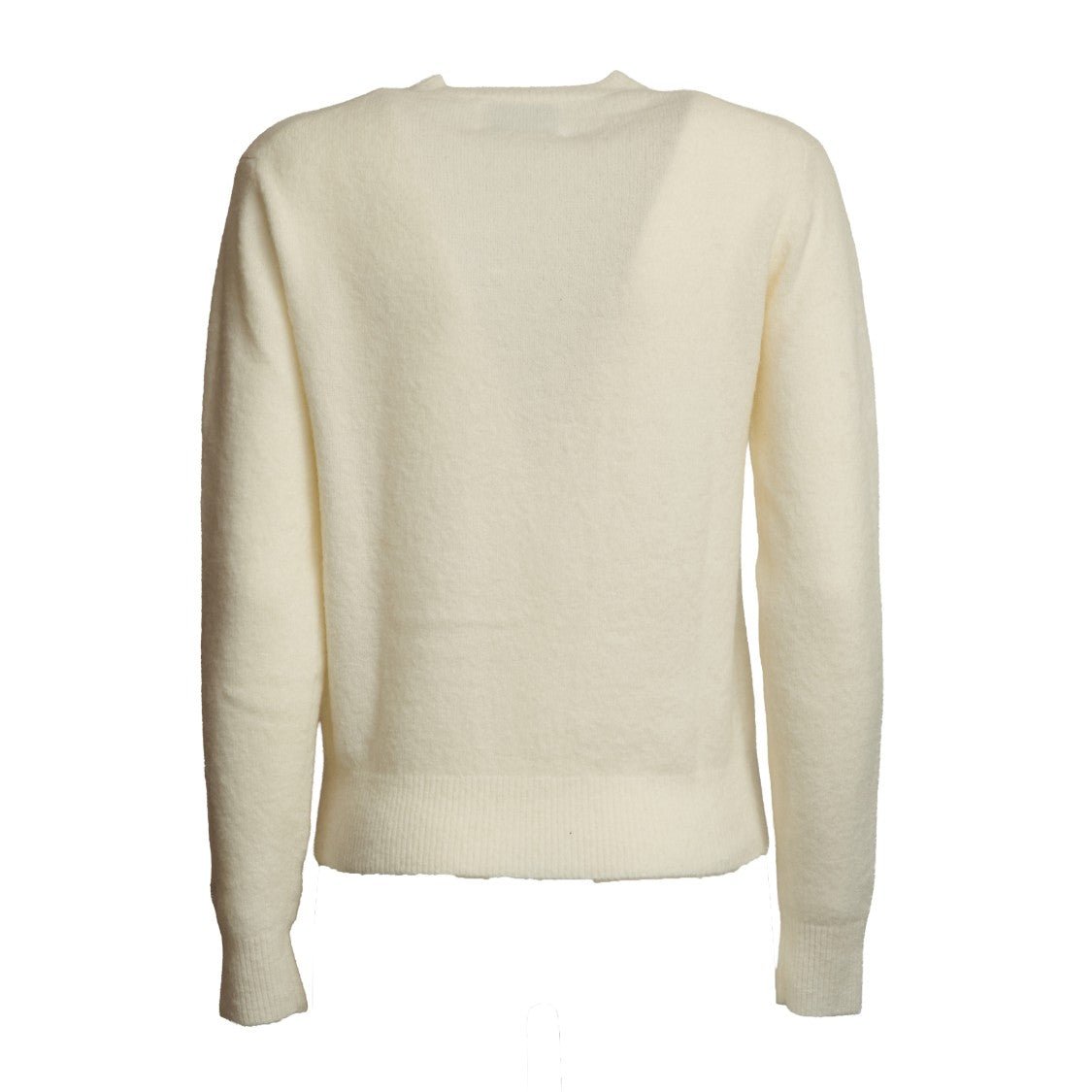 Mc2 Saint Barth Crewneck Alpaca Knitwear Sweater With Rhinestone Detail