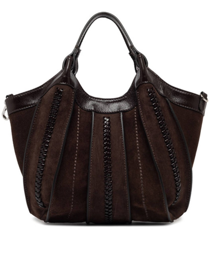 Gianni Chiarini Medium Brown Handbag With Braided Detailing