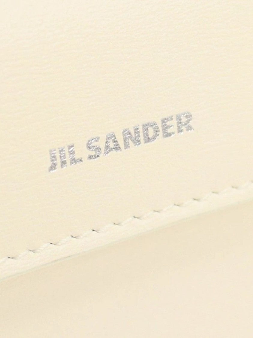Jil Sander Burgundy Leather Wallet With Snap Closure