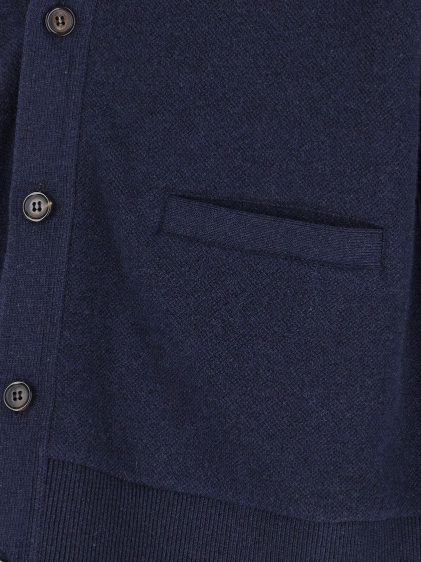 Thom Browne Loopback 4-Bar Cardigan – Navy