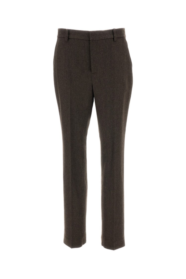 Ralph Lauren Collection Brown Andrey Straight Wool-Blend Pants