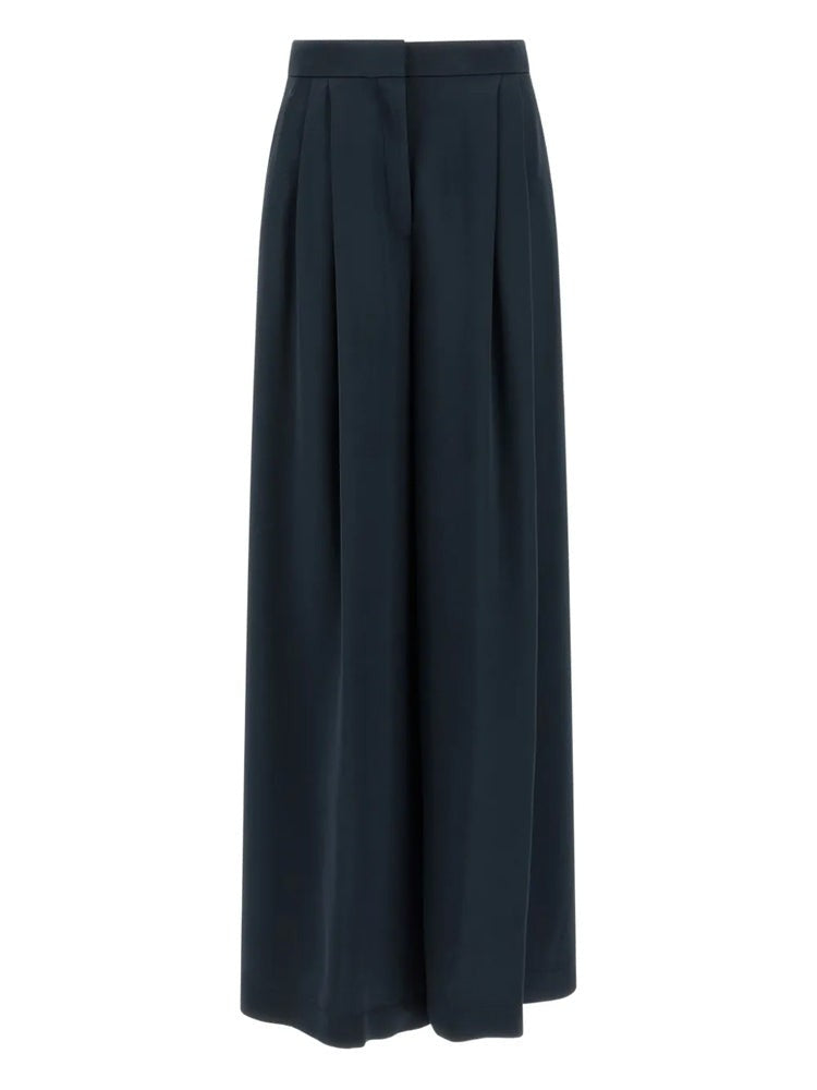 Pinko Wide-Leg Trousers With High Waist And Front Pleats