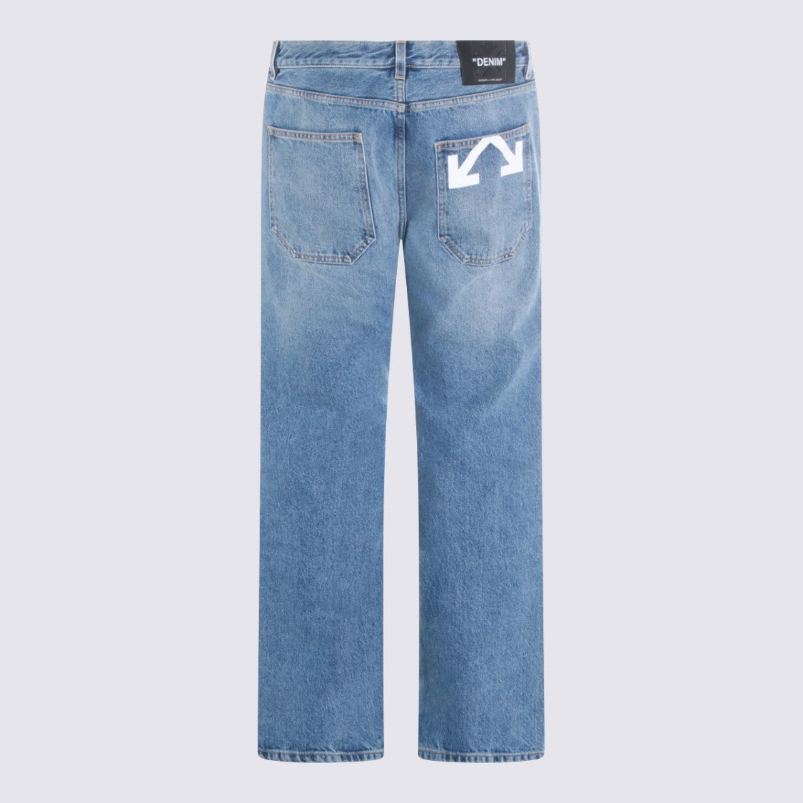 Off-White Medium Blue Cotton Jeans