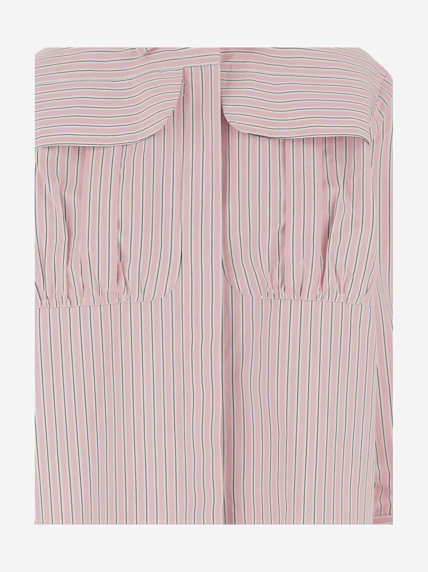 Patou Cotton Shirt With Striped Pattern