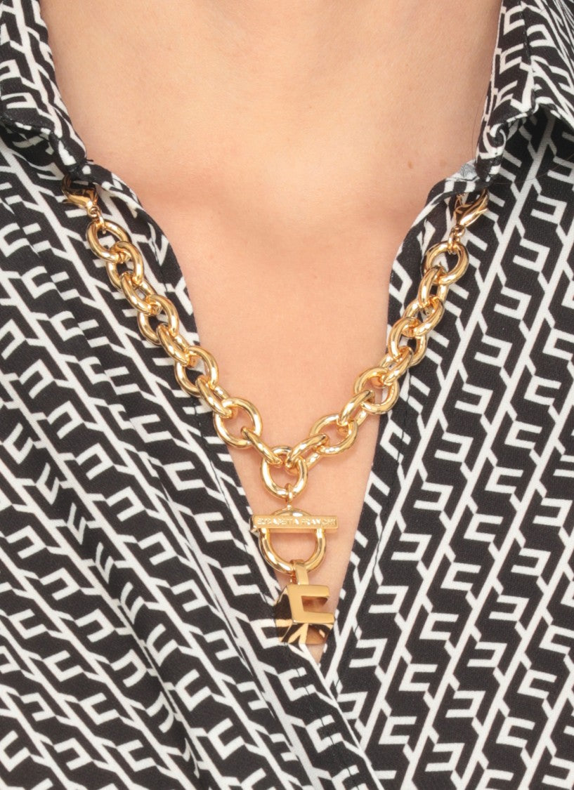 Elisabetta Franchi Viscose Shirt With Geometric Print