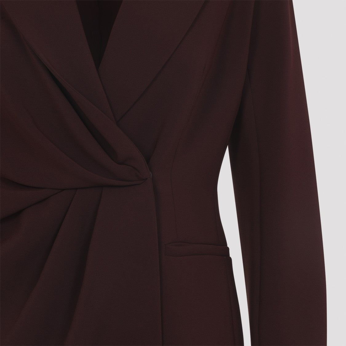 Max Mara Cherry Red Triacetate Alare Cady Jacket