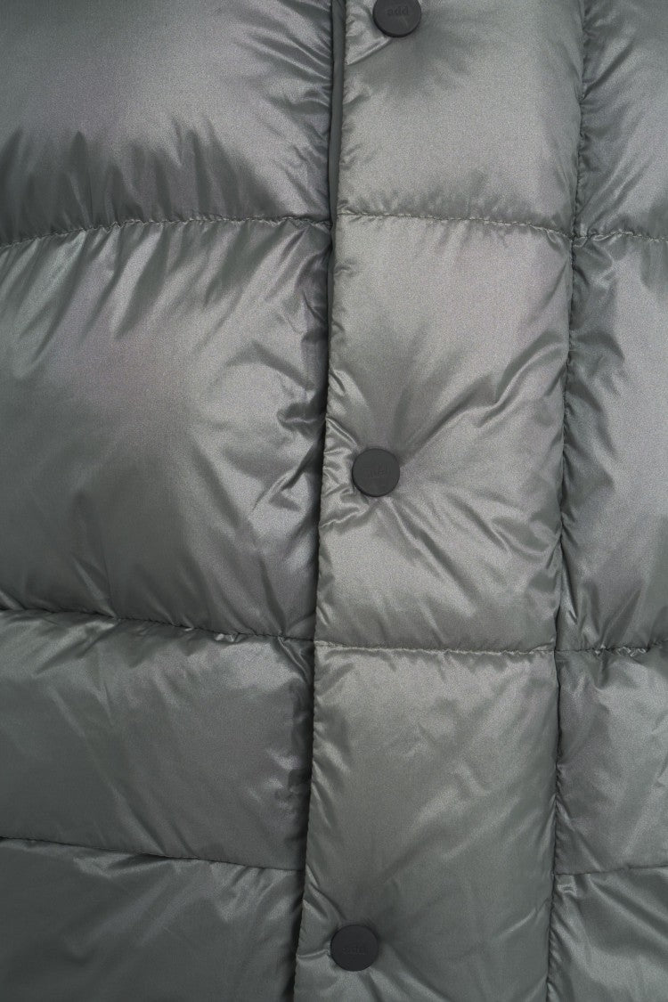 Add Padded Grey Jacket With Protective Hood