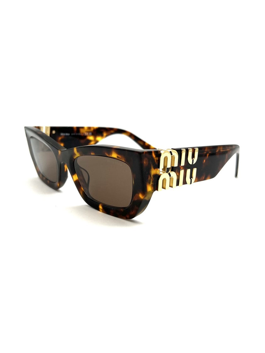 Miu Miu Brown Tortoiseshell Acetate Sunglasses