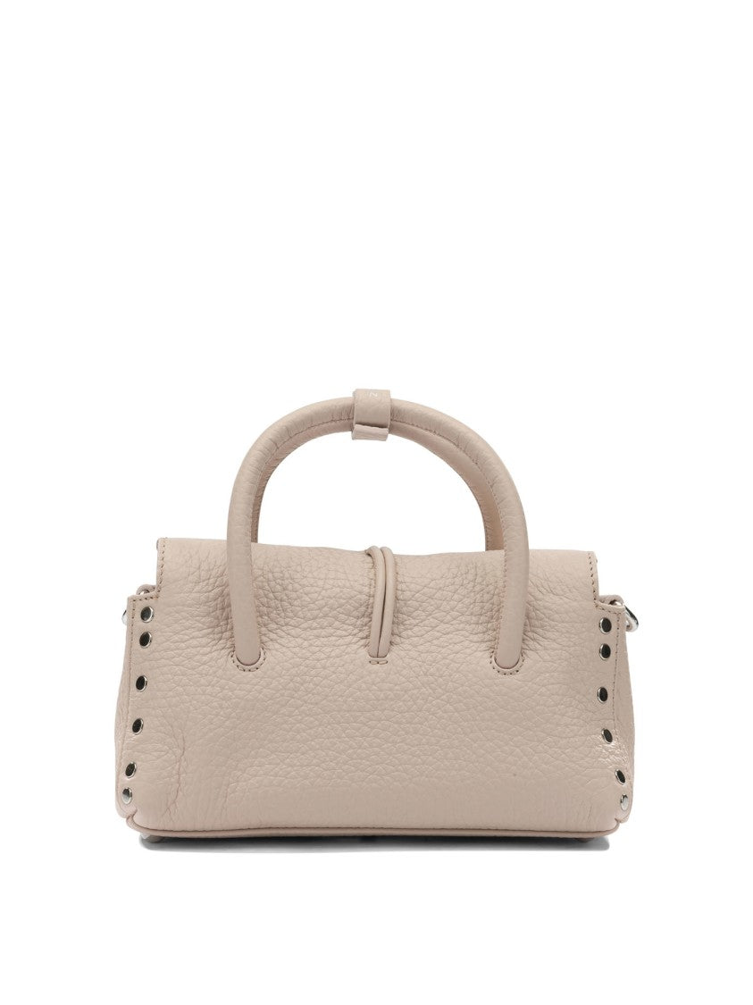 Zanellato Textured Ovine Leather Structured Handbag With Silver Detailing