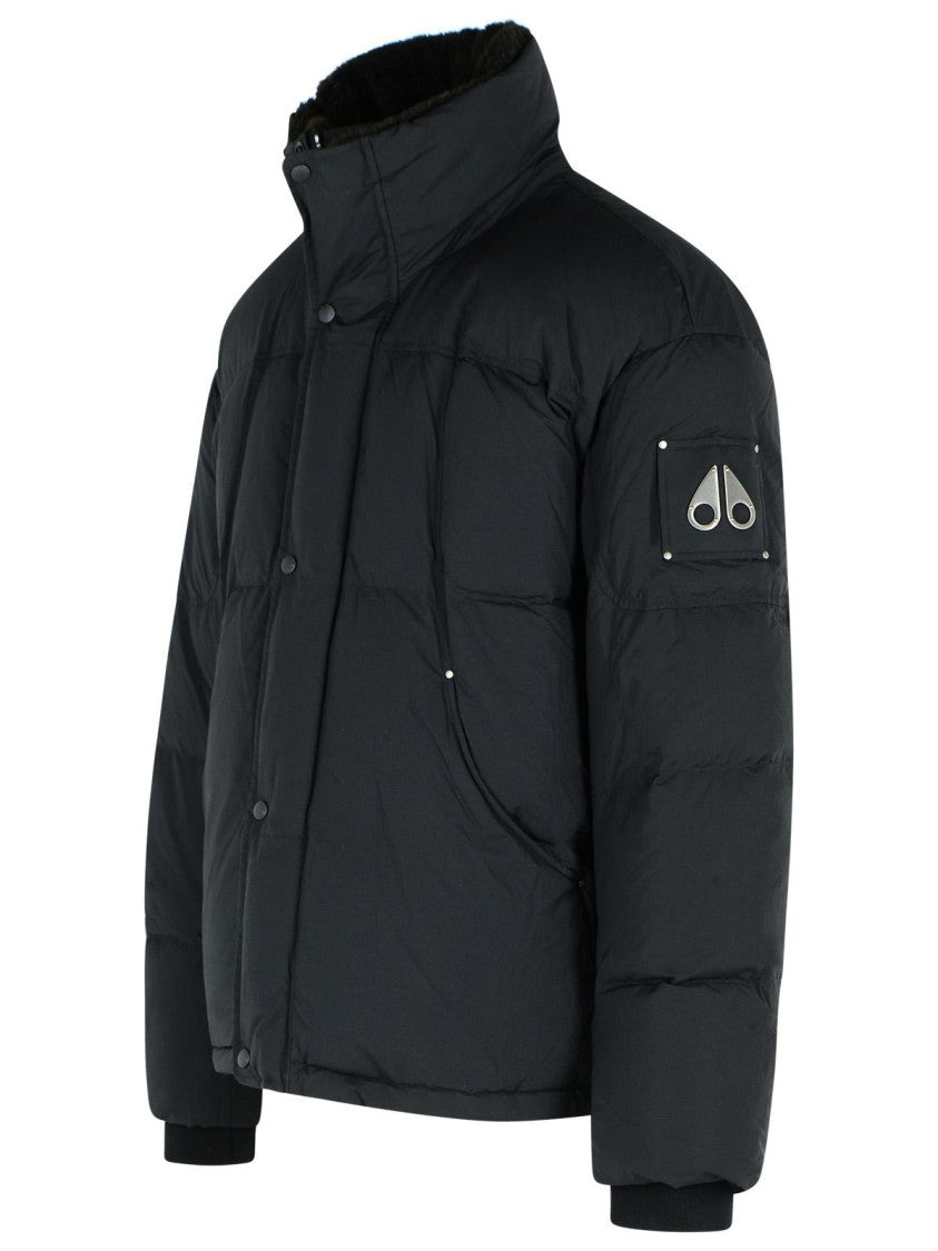 Moose Knuckles 'Everest Puffer' Black Cotton Blend Down Jacket